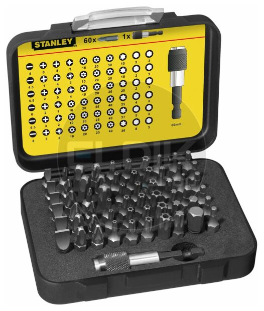 Stanley 1-13-902 Bitset Expert Pro 1/4" - Bithouder (61 delig)