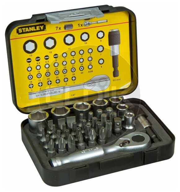 Stanley 1-13-906 Bitset Expert Pro 1/4" - Ratelsleutel (40 delig)