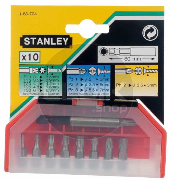 Stanley 1-68-724 Assortiment Bits 10 Delig