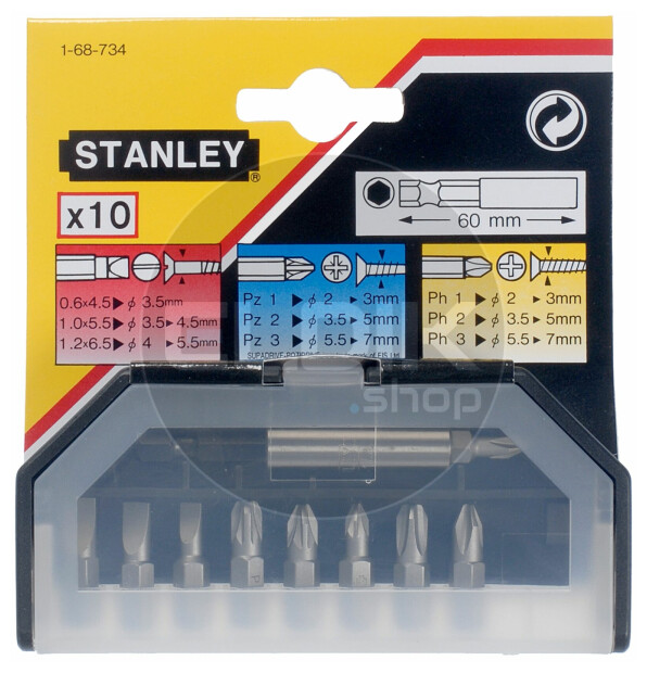 Stanley 1-68-734 Assortiment Bits 10 Delig