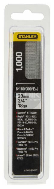 Stanley 1-SWKBN075T Nagels 20mm Type J - 1000 Stuks
