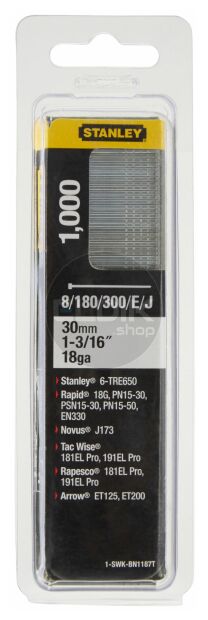 Stanley 1-SWKBN1187T Nagels 30mm Type J - 1000 Stuks