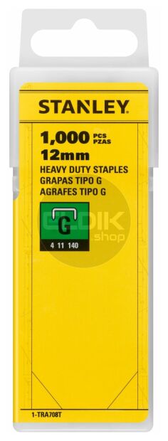Stanley 1-TRA708T Nieten 12mm Type G - 1000 Stuks