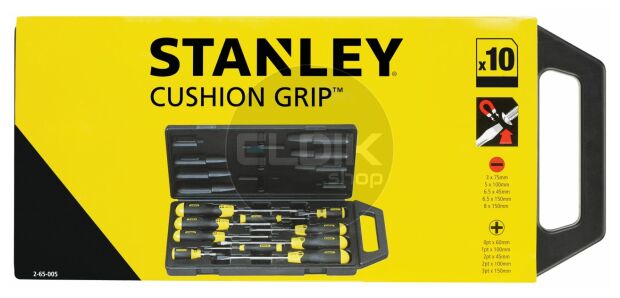 Stanley 2-65-005 Cushiongrip Schroevendraaierset 10-delig - Standaard/Phillips