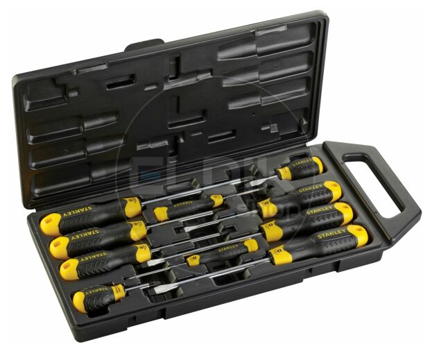 Stanley 2-65-014 Cushiongrip Schroevendraaierset 10-delig - Standaard/Pozidriv