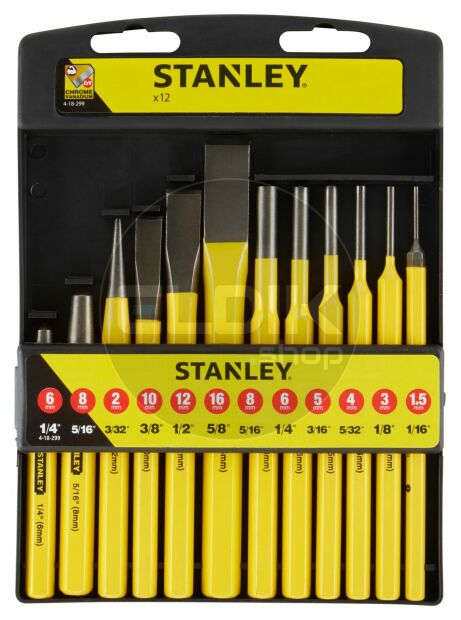 Stanley 4-18-299 Koudbeitel- En Drevelset 12Dlg.