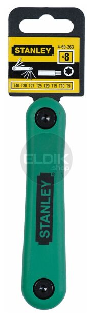 Stanley 4-69-263 Stiftsleutelset 8 Dlg T9-T40