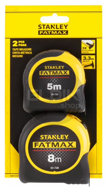 Stanley FMHT31725-0 FATMAX Duopack: Rolbandmaat Blade Armor 8M + 5M