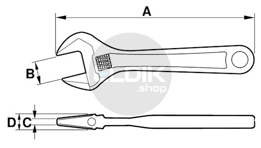 Bahco 8073 Verstelbare moersleutel | 300 mm