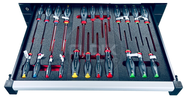 Facom CMM.175BNL Set van 15 modules in Foam Inlays | 175-delig