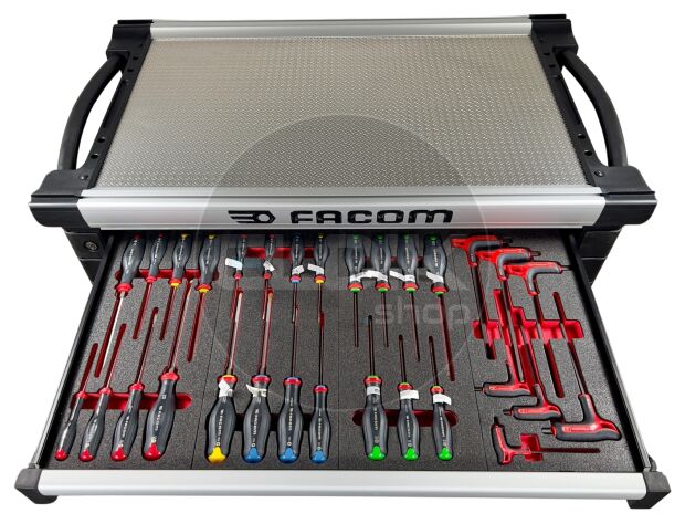 Facom JETCMM215GBNL Gevulde gereedschapswagen 8 Laden | 215-delig in Foam inlay | Zwart