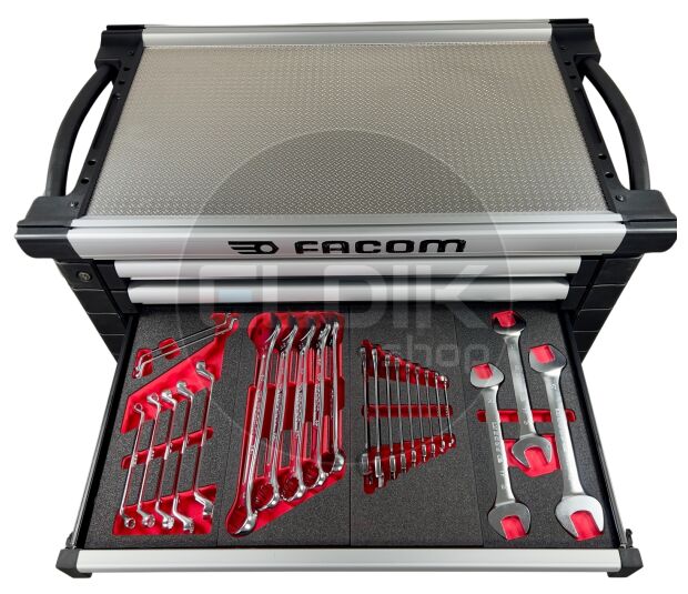 Facom JETCMM215GBNL Gevulde gereedschapswagen 8 Laden | 215-delig in Foam inlay | Zwart