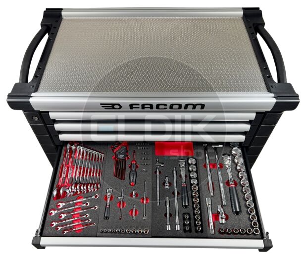 Facom JETCMM215GBNL Gevulde gereedschapswagen 8 Laden | 215-delig in Foam inlay | Zwart