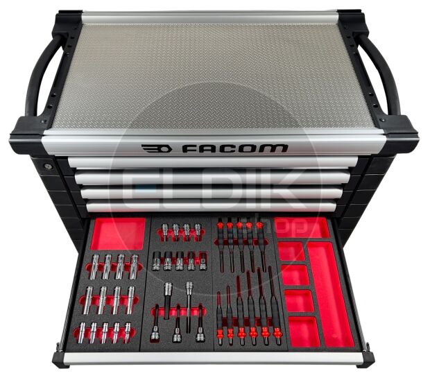 Facom JETCMM215GBNL Gevulde gereedschapswagen 8 Laden | 215-delig in Foam inlay | Zwart