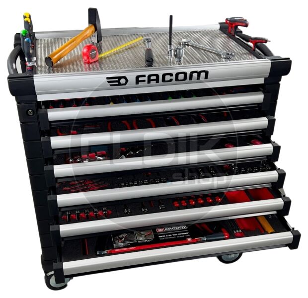 Facom JETCMM215GBNL Gevulde gereedschapswagen 8 Laden | 215-delig in Foam inlay | Zwart