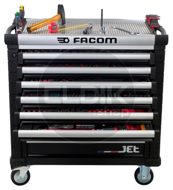 Facom JETCMM215GBNL Gevulde gereedschapswagen 8 Laden | 215-delig in Foam inlay | Zwart