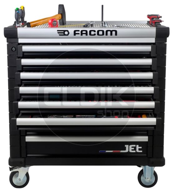Facom JETCMM215GBNL Gevulde gereedschapswagen 8 Laden | 215-delig in Foam inlay | Zwart