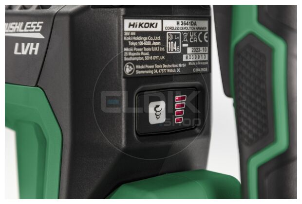 Hikoki H3641DAW2Z Accu breekhamer - 36 V / 6,8 J - SDS-Max - Exclusief lader en accu's - Kunststof koffer
