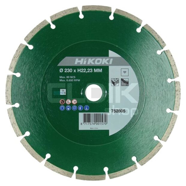 Hikoki 752802 Diamant zaagblad 125 x 22,2 x 7mm type universeel gesinterd