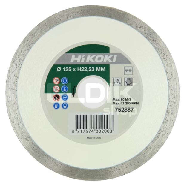 Hikoki 752887 Diamant zaagblad 125x22,2x5mm type tegels