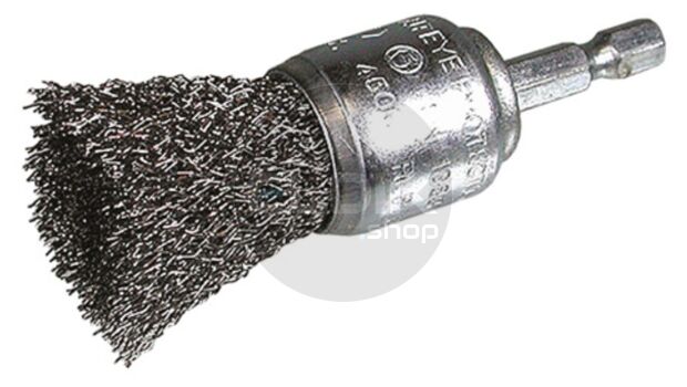 Hikoki 751324 Penseelborstel 25x0.3 met 1/4"zeskant stift met gegolfd staaldraad