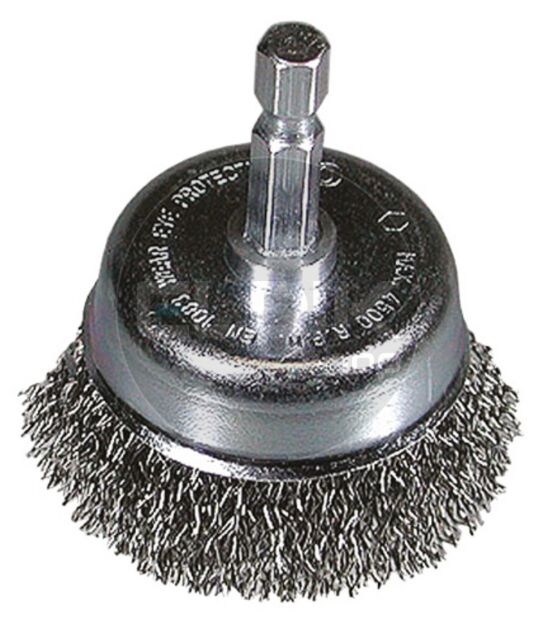 Hikoki 751323 Komborstel 75x0.3 met 1/4"zeskant stift met gegolfd staaldraad