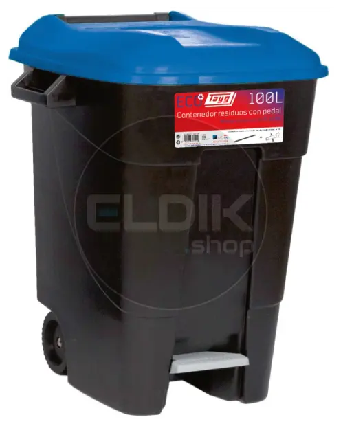 Tayg 100P Afvalcontainer met voetpedaal - 100 liter - blauw - 421020