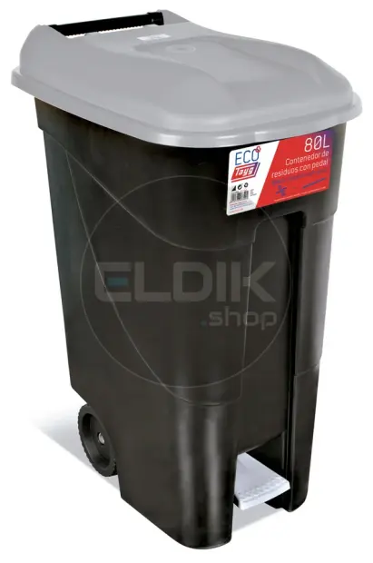 Tayg 80P Afvalcontainer met Voetpedaal - 80 Liter - grijs - 433009