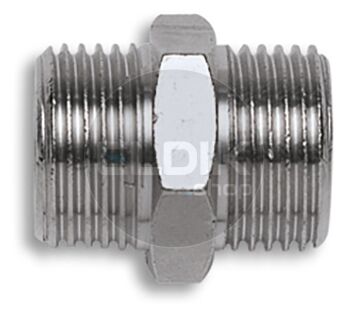 1219/2 Dubbele Nippel  1/4"x 1/4" - 28532