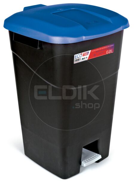 Tayg 431029/4 4 x Afvalcontainer met Voetpedaal - 60 Liter + Afvalzakken