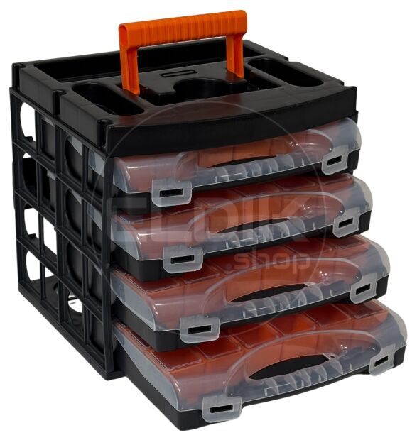 E-Tools Midibox 2 x Opbergassortimentbox met 4 assortimentsdozen | Duopack - 179247/2