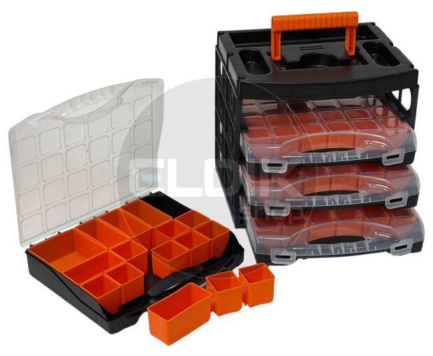 E-Tools Midibox 2 x Opbergassortimentbox met 4 assortimentsdozen | Duopack - 179247/2