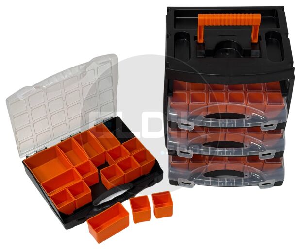 E-Tools Midibox 2 x Opbergassortimentbox met 4 assortimentsdozen | Duopack - 179247/2