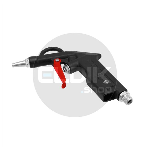 Airpress 4300001 Blaaspistool aluminium met korte nozzle 20 mm en insteeknippels max 12 bar in blister