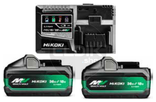 Hikoki UC18YSL3WJZ BoosterPack Multi-Volt - 2 x 8Ah 18V / 4Ah 36V + snellader UC18YSL3