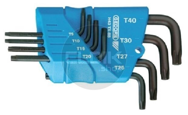 Gedore H 43 TX-09 9 Delige Torxsleutelset in Houder - 1531417