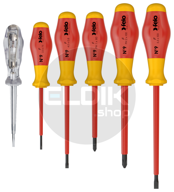 Felo 913 961 98 VDE Schroevendraaierset Sleuf en Philips | 6-delig