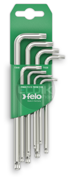 Felo 348 080 11 Stiftsleutelset torx kogelkop, 8-dlg