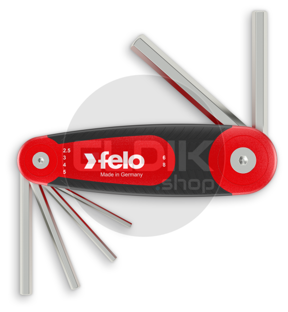 Felo 345 007 21 Stiftsleutelset inbus, zakmesmodel, 6-dlg