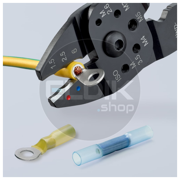 Knipex 97 21 215 Multifunctionele Krimptang voor Kabelschoenen 0,5–6,0 mm²