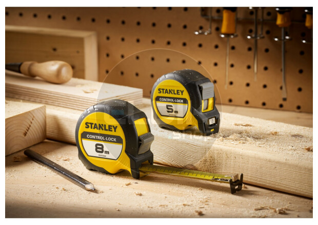 Stanley STHT37261-0 Duopack: Rolbandmaat Control-Lock 5m- 25mm + 8m-25mm