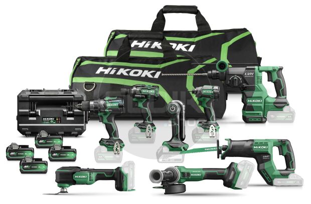Hikoki KC18H8A-MVA4 Voordeel Pack - 8 x 18V machine in tas. Inclusief 4x MULTI VOLT A accu en lader