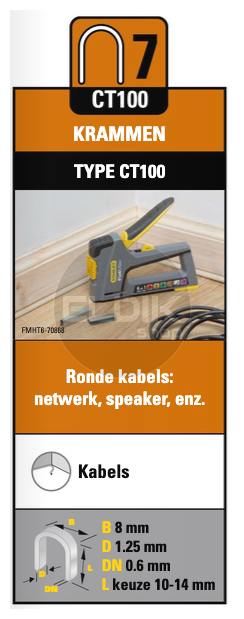 Stanley 1-CT106T Krammen 10mm Type 7 - 1000 Stuks