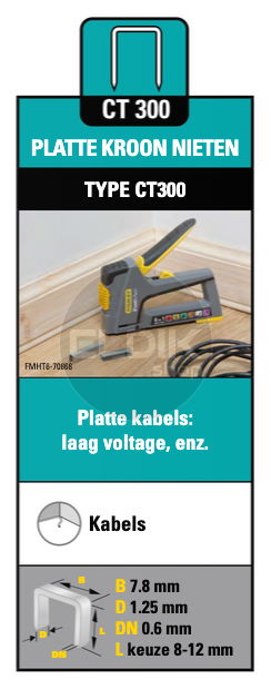 Stanley 1-CT308T Nieten 12mm Type CT - 1000 stuks
