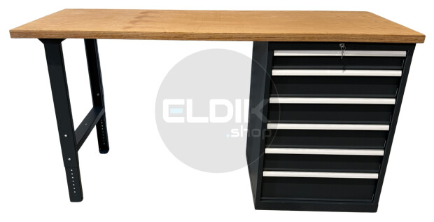 E-Tools | premium line 77755 Werkbank met Kast | B2000 x D800 x H1040 mm | 6 laden