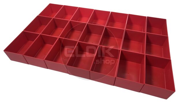 E-Tools 21 x Inzetbakje rood L157xB109xH76mm
