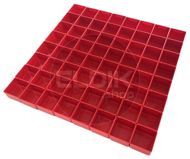 64  sorteerbakjes | voor ladehoogte 75 mm