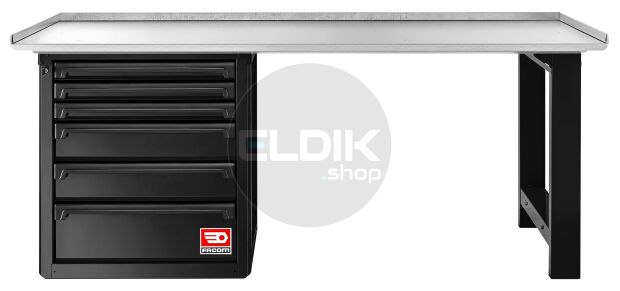 Facom RWS2-2MG6DBS Werkbank met Kast | Zwart - Metalen Blad