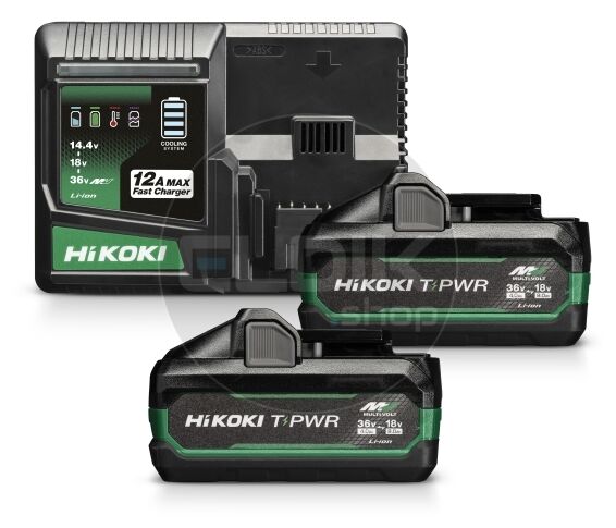 Hikoki UC36YSL2WAZ BoosterPack Multi-Volt T2 - 2 x accu BSL3640MVT - 36V 4.0Ah/18V 8.0Ah + snellader UC36YSL2