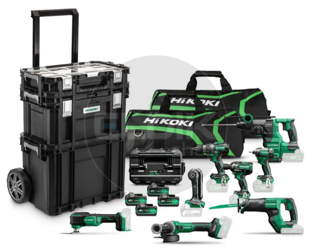 Hikoki KC18H8B-MVA4 18V Pack 4 x Multivolt accu 5,0 Ah in tas +Trolley